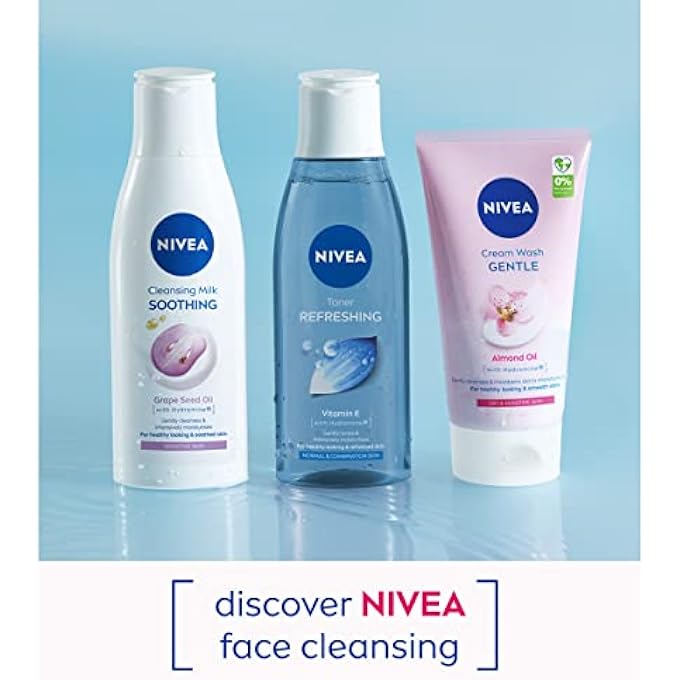 Nivea GENTLE FACE CREAM WASH (150ML), FACE CLEANSER WITH ALMOND OIL AND HYDRAMINE GENTLY CLEANSES FOR SMOOTH, HEALTHY SKIN, FACE WASH FOR DRY AND SENSITIVE SKIN - Image 4